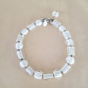 Vintage Chico's Clear Art Glass Chocker Necklace